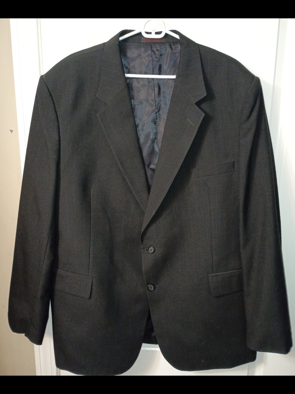 Men's Classic Black Two-Button Blazer